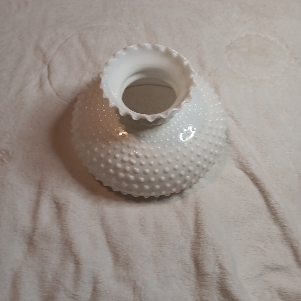 Source Unknown White Textured Vase